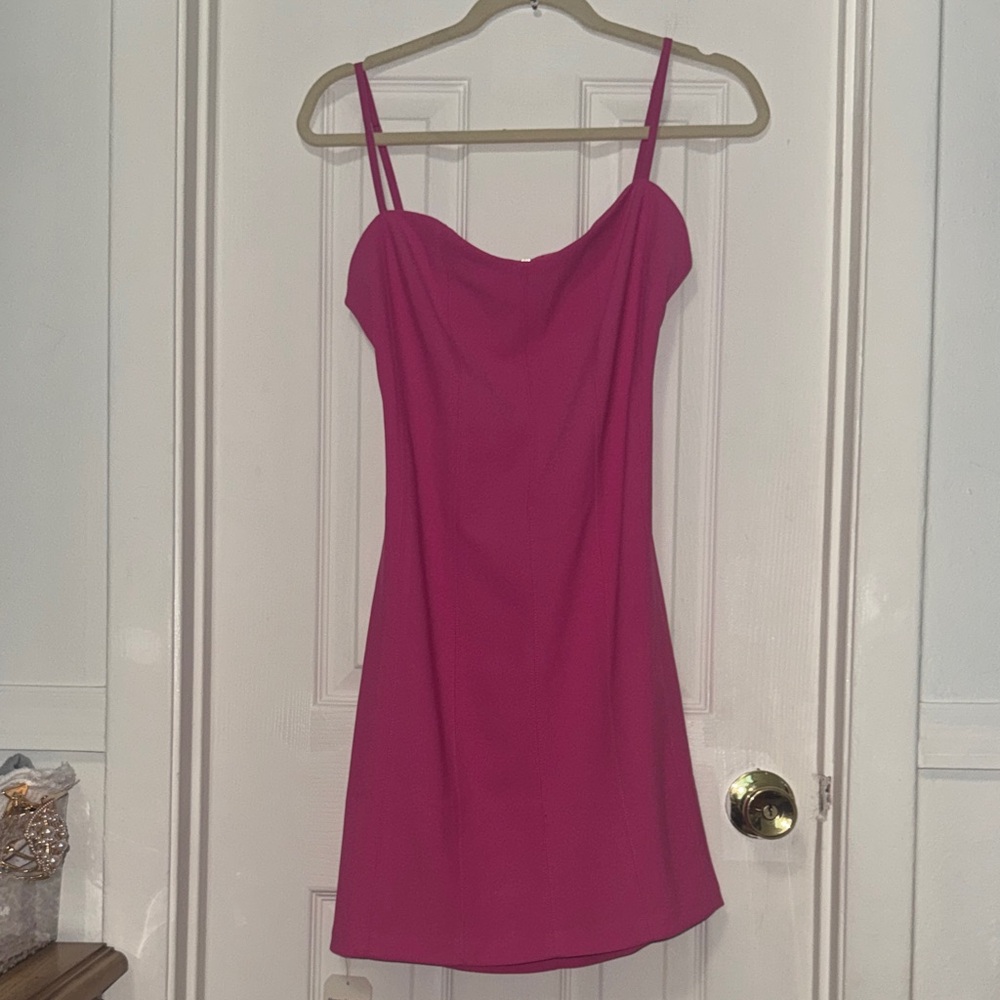 Abercrombie & Fitch Hot Pink Cowl Neck Mini Dress